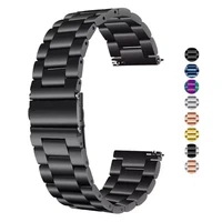 smart watch strap solid stainless steel metal disassemble smart watch band bracelet for men women 22mm universal interface strap