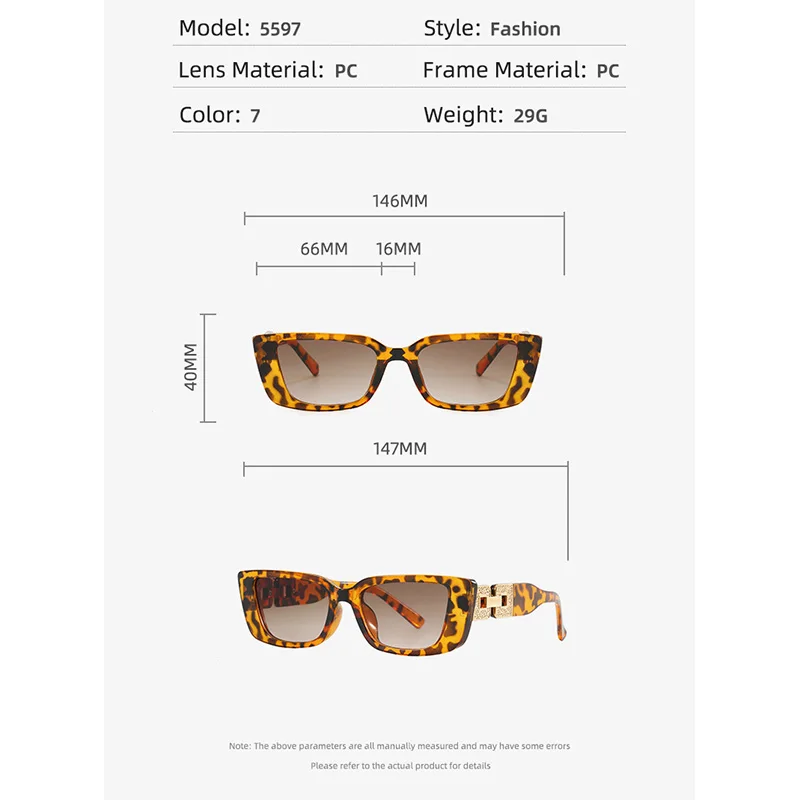 OVOYAN квадратные солнцезащитные очки в маленькой оправе женские модные простые 2024