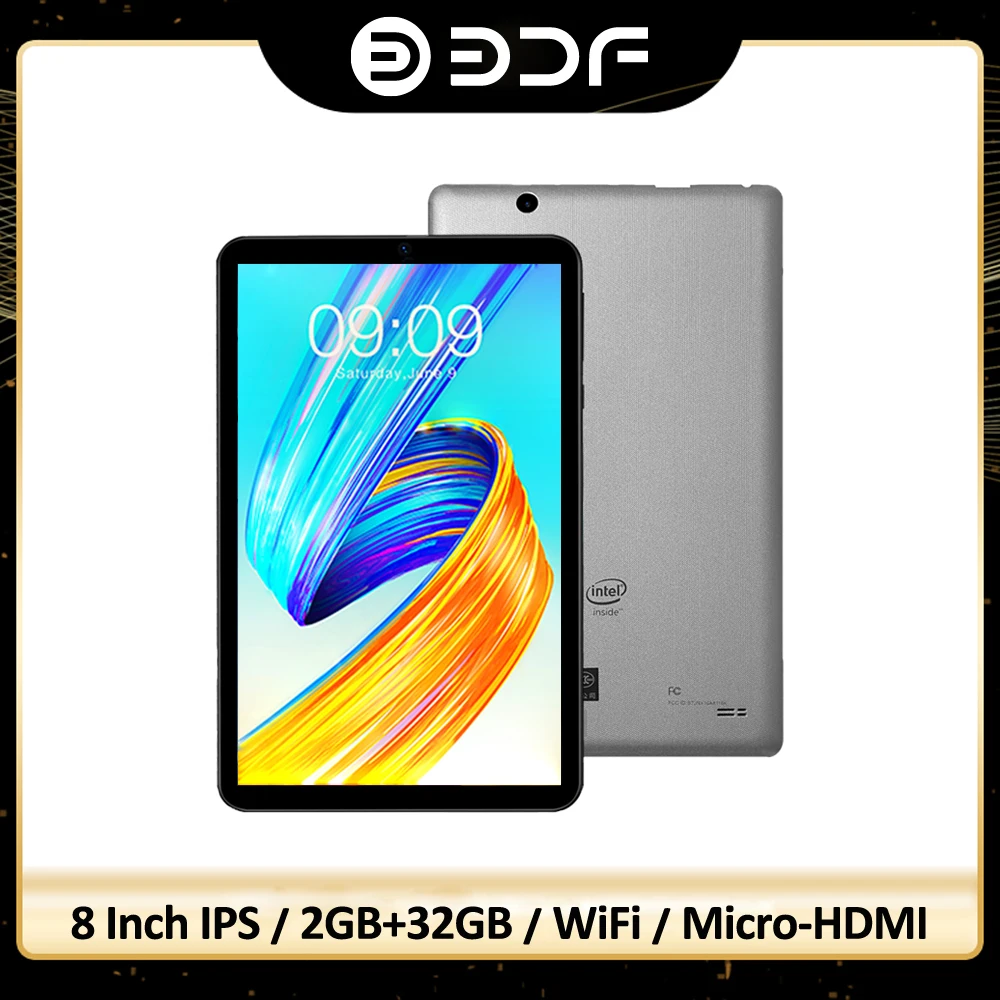 8&quot Tablet 1280x800 IPS 2GB RAM 32GB ROM Quad Core Android Intel CPU AI Speed-up Tablets WiFi Bluetooth Dual Cameras Google Play |