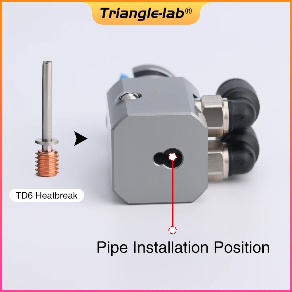 Термоотвод Trianglelab TD6S-LC Hotend TUN Nozzle CHC Kit Pro