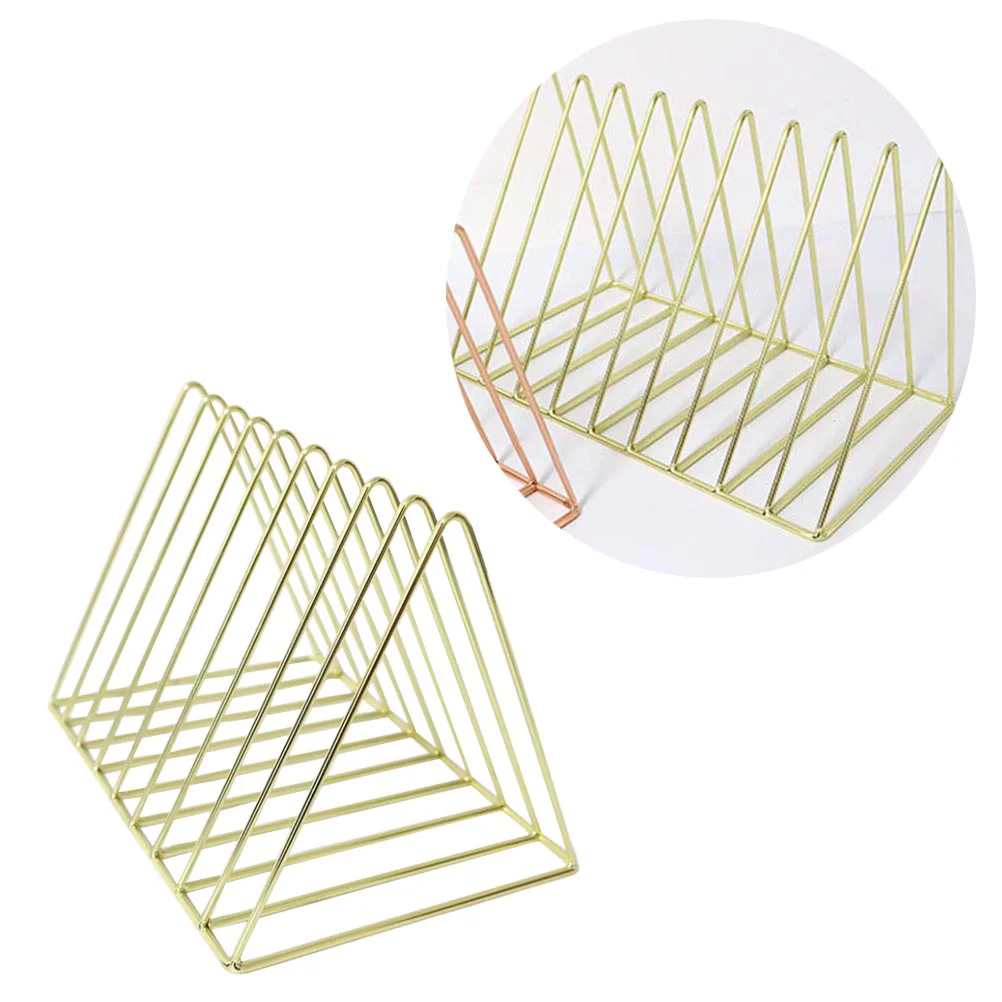 

Metal Organizer Shelf Triangle File Folder Racks and Magazine Holder Metal Newspaper Holder Magazine File Storage for Office