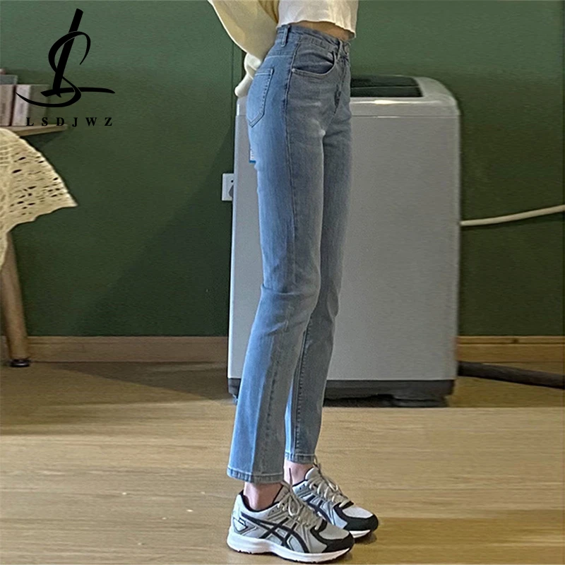 Straight Leg Jeans Woman Streetwear Vintage Clothes Blue Jeans Women 2022 Denim Y2k Women's Pants Female Clothing Korean Fashion
