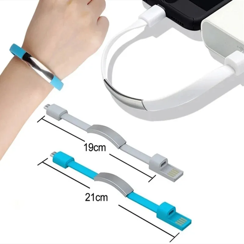 

Bracelet USB to Micro USB Type-C 2.4A Fast Charging Cable Wire Data Cord For Samsung Huawei Xiaomi For All Phones Portable Cable