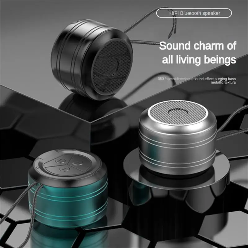 

Sport Sound Box With Lanyard Subwoofer Outdoor Stereo Bass A2 Speaker For Mobile Phone Speaker Portable Travel Speaker Steel Gun