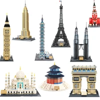 new world famous building taj mahal big ben landmark series castle model building block compatible boy toys for children gifts