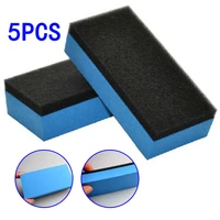5pcs car ceramic coating sponge automobiles glass nano wax coat applicator pads sponges for auto waxing polishing washing tool
