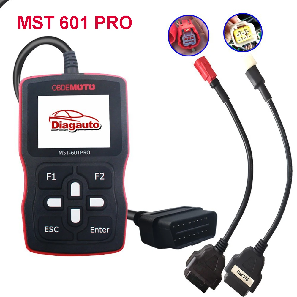 MST 601 PRO мотоциклетный сканер OBD2 считыватель кодов автомобильный диагностический