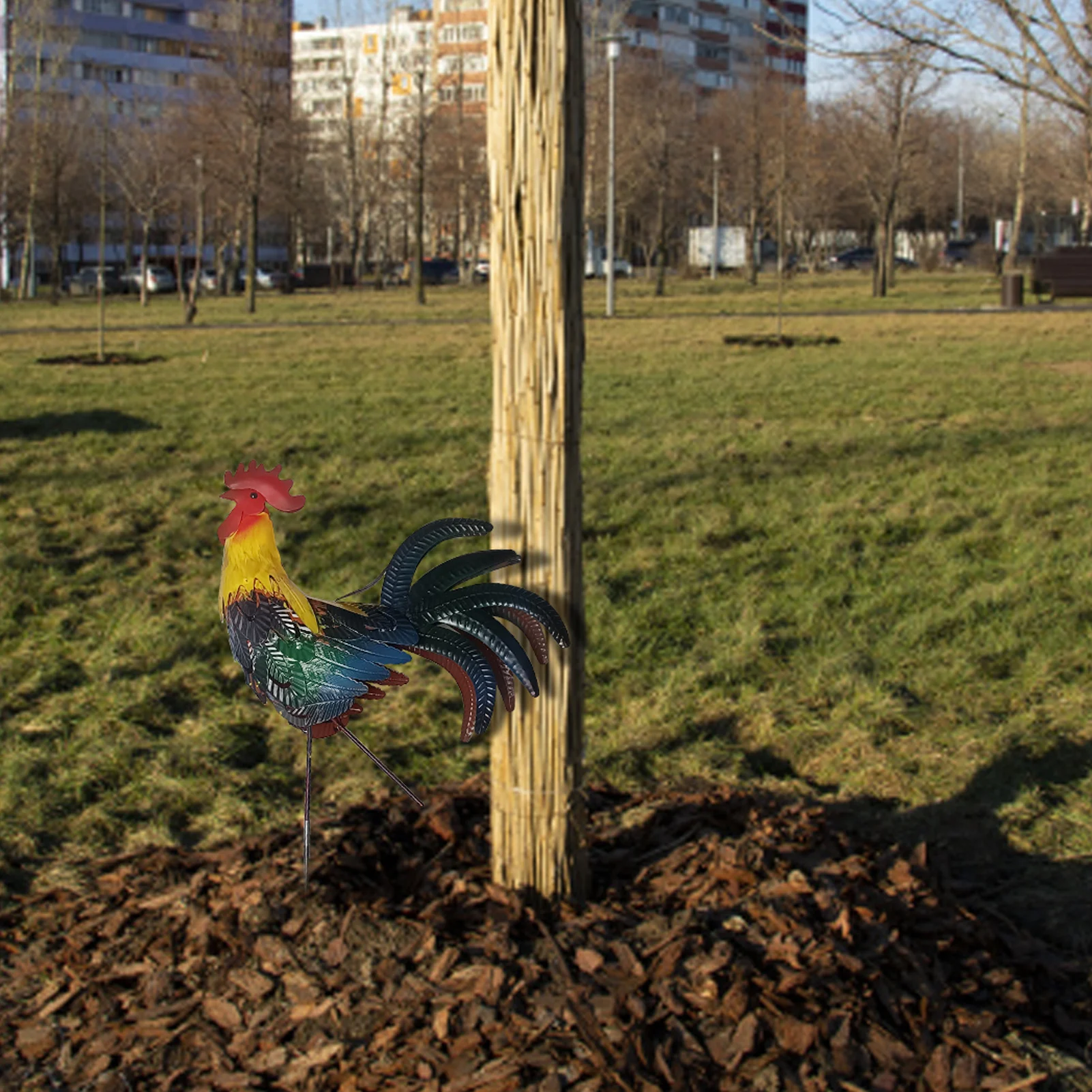 Декоративный садовый декоративный петух украшение для цыплят металлический