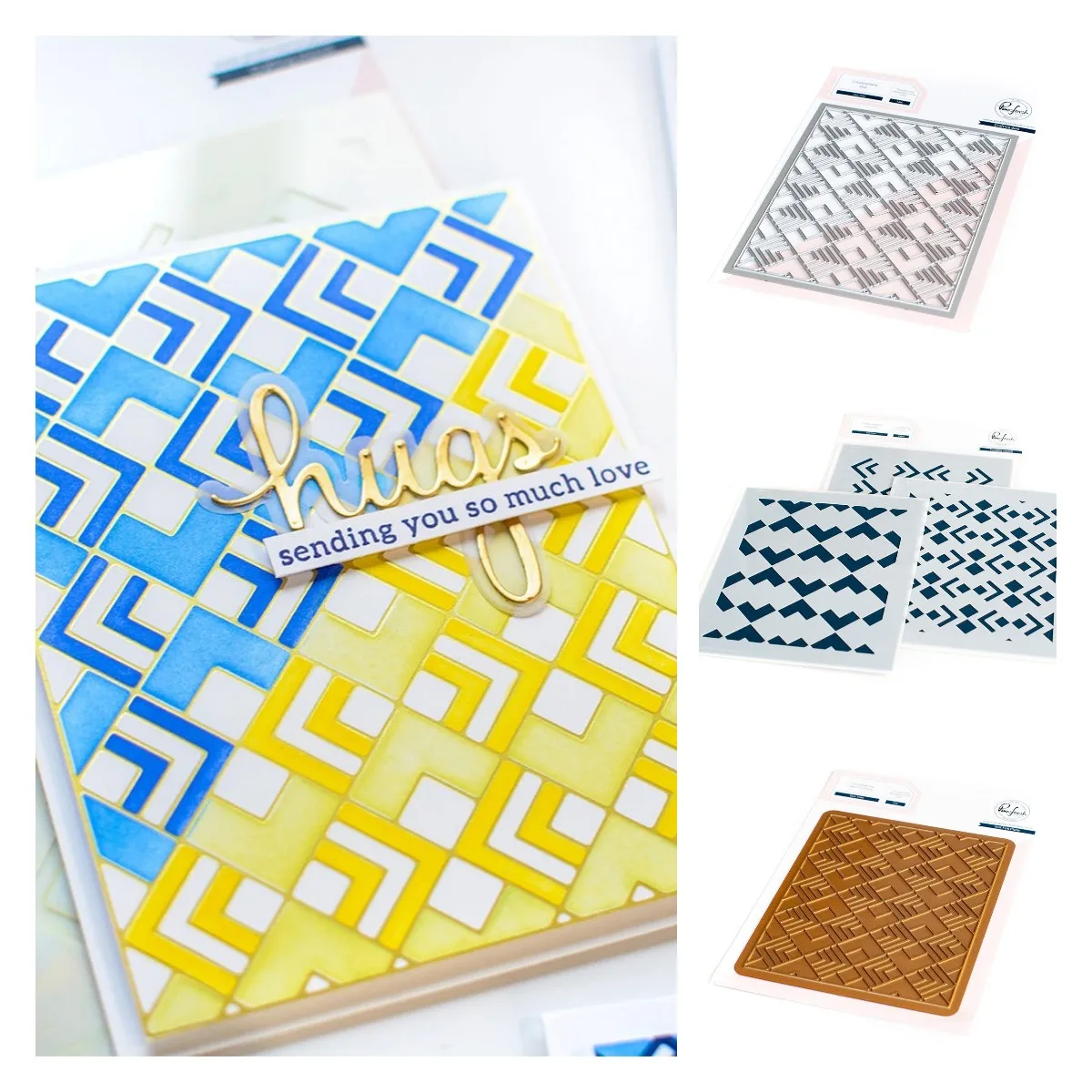

Geo Tiles Metal Cutting Dies Hot Foil Stencil Scrapbooking Album Make Paper Card Handmade Embossing 2023 New Arrival