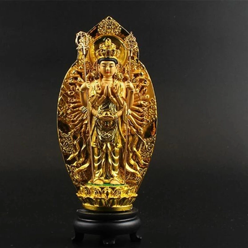 

Lucky Buddha Kwan Yin StatueThe Thousand-Hand Bodhisattva Guan Yin Figurine Buddhist Statues Sculptures Home Decor For Good Luck