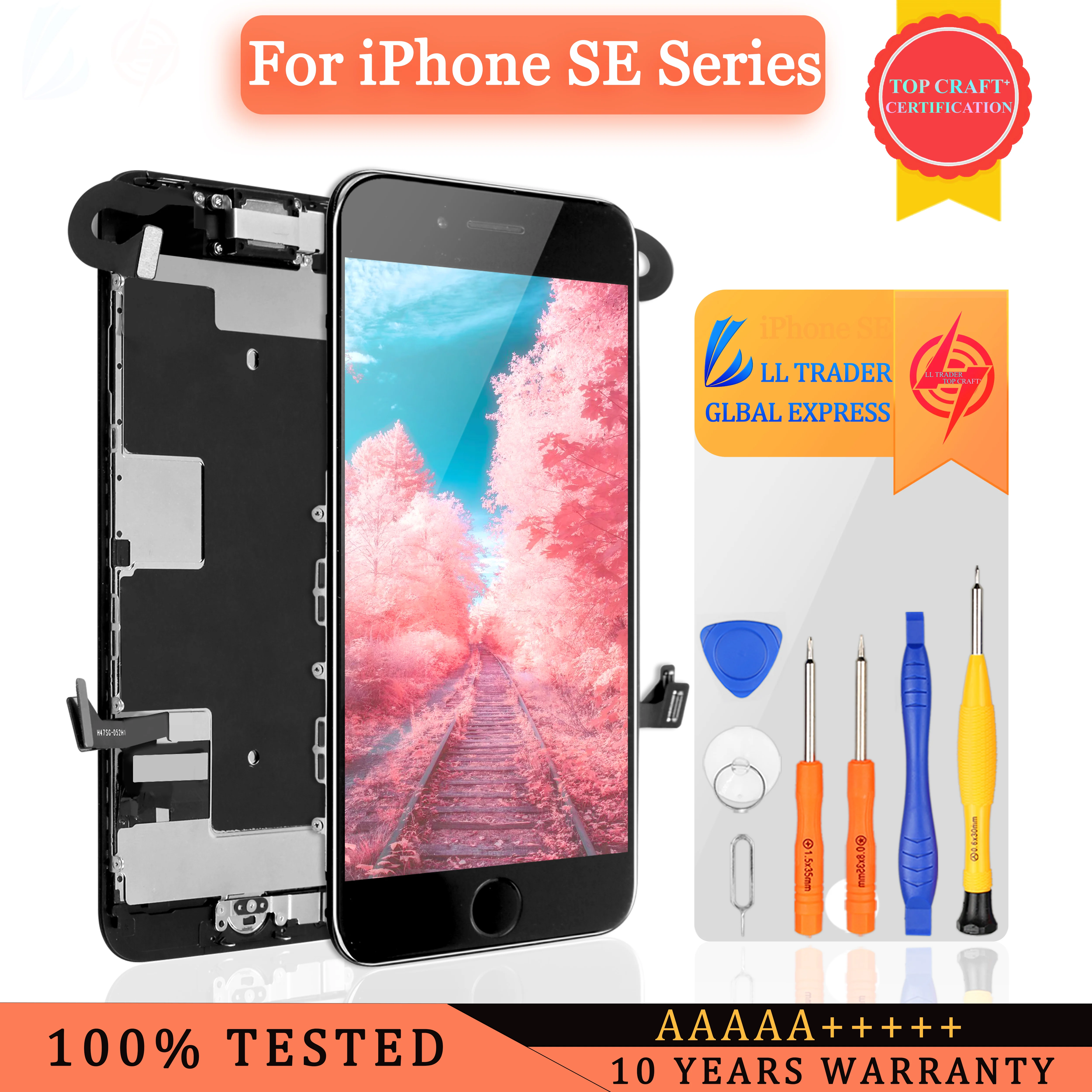 

100% New AAA LCD Display For iPhone SE SE2 SE2020 Touch Screen Replacement Pantalla Home Button No Dead Pixel with Tools