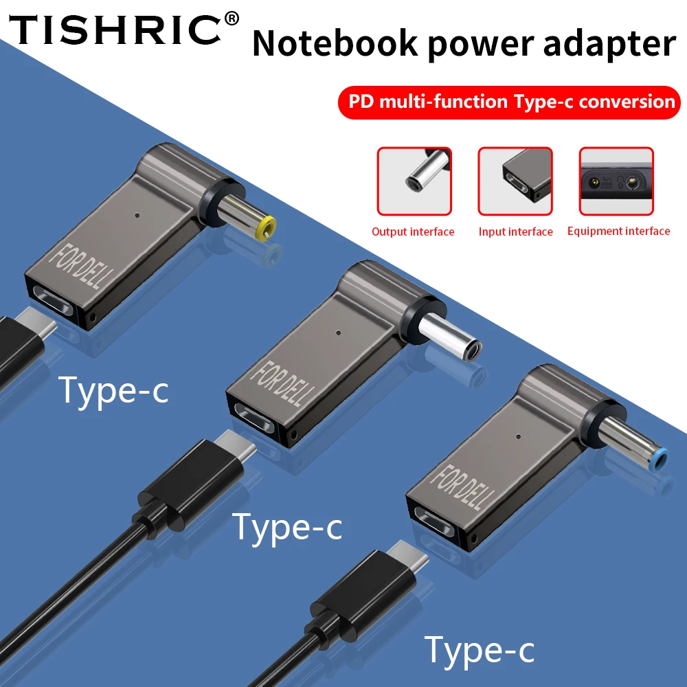 Pd 100w 5a  Usb Type-c Female To Dc Male For Hp/lenovo/dell