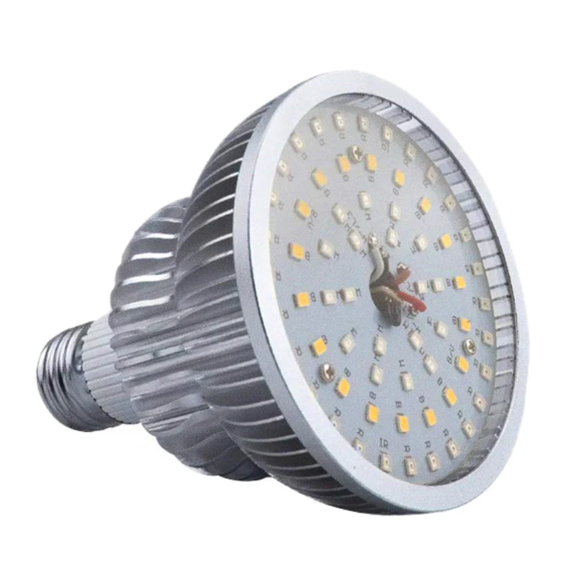 

50W Full Spectrum Plant Grow Led Light Bulbs Remote Control Dimmable Phytolamp With Timer E26 Greenhouse Tent Eyeglass Free