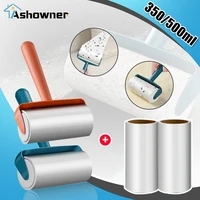 tearable roll paper sticky roller pet hair remover dust wiper clothes carpet tousle remover replaceable cleaning brush