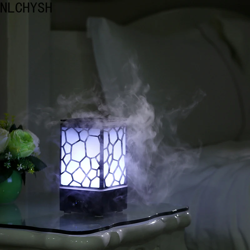 

200ml Water Cube Aroma Diffuser For Home Ultrasonic Air Humidifier Timing Mist Maker With Night Lights Mini Office Air Purifier