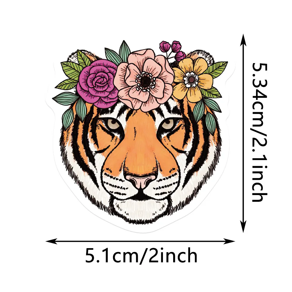 50PCS Животное Тигр Граффити Стикеры Автомобиль Гитара Мотоцикл Багаж Чемодан