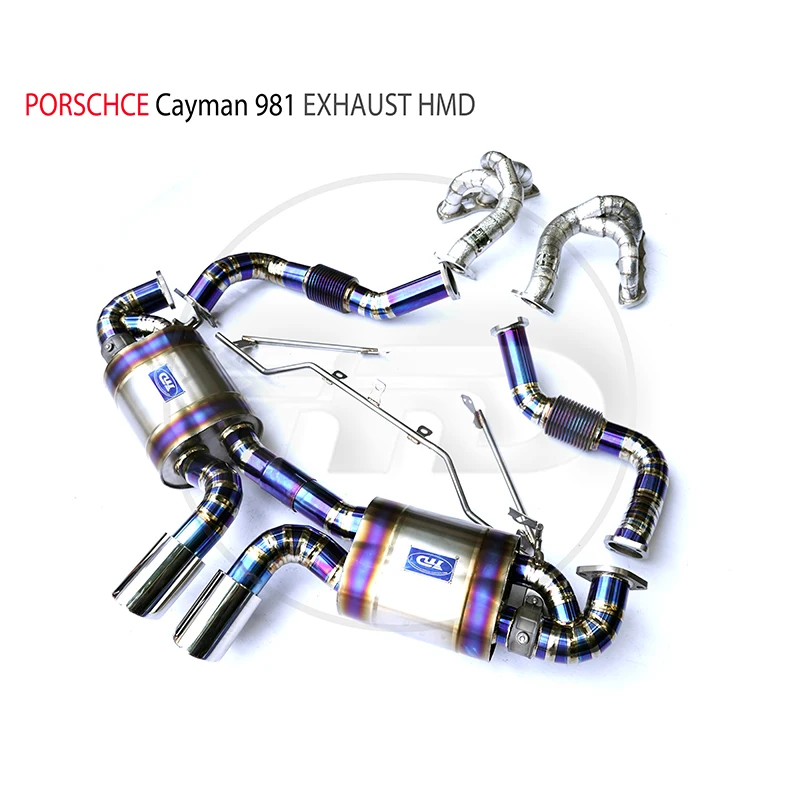 

Titanium Alloy Exhaust Pipe With Manifold Full Set for Porsche Cayman Boxster 981 Auto Modification Electronic Valve