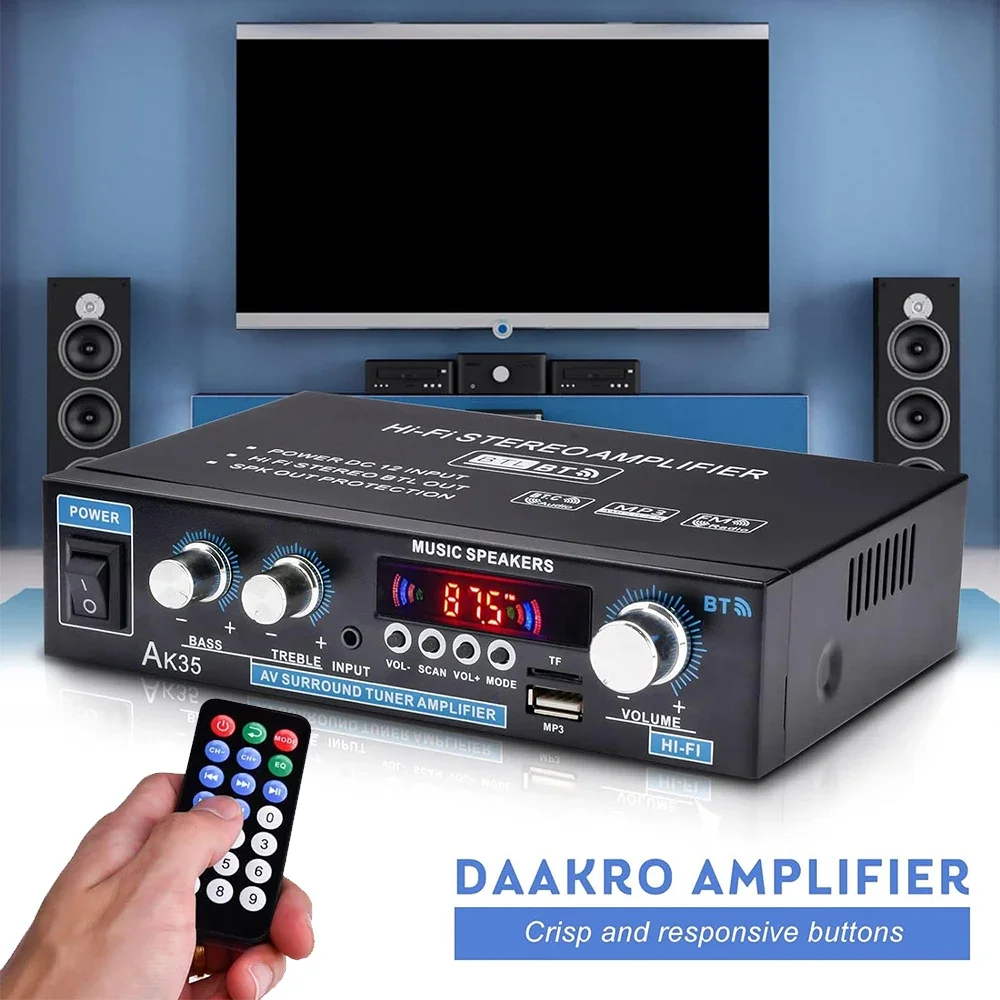 Усилитель басов Bluetooth AK35 Домашний усилитель мощности CH 2.0 HIFI Цифровые