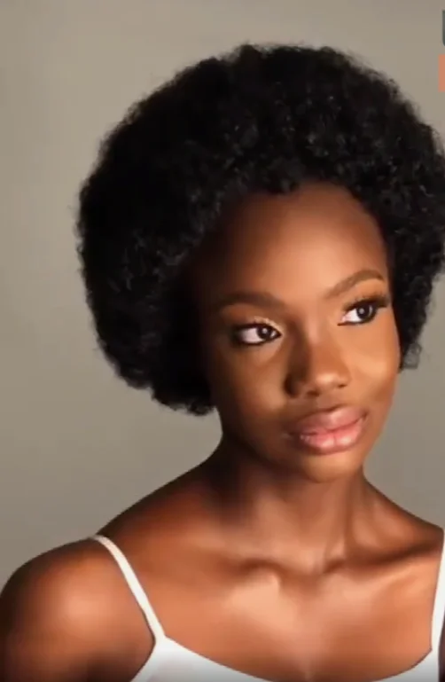Короткие парики из натуральных волос Афро-кудрявые вьющиеся с стрижкой пикси