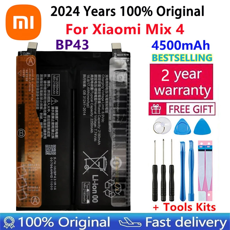 2024 года оригинальный аккумулятор Xiao mi BM3B BM3K BM4C BP43 для Xiaomi Mi Mix 2 Mix2/Mix 3 4 1 2S Mix3 Mix4 Mix2S
