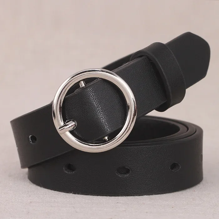 

Women's Casual Korean Students' Simple Belt with Round Buckle Multi-functional Decorative Vintage Belt