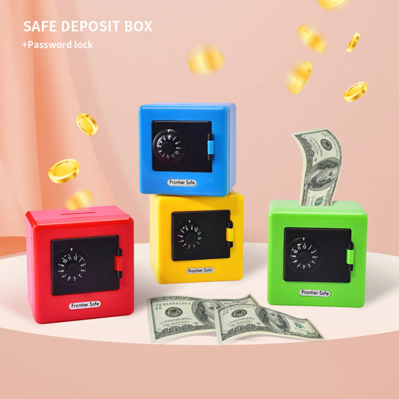 

Large Capacity Piggy Bank Unbreakable Money Safe with Password Lock Coin Bank Money Jar for Kids Adults Designed for All Coin