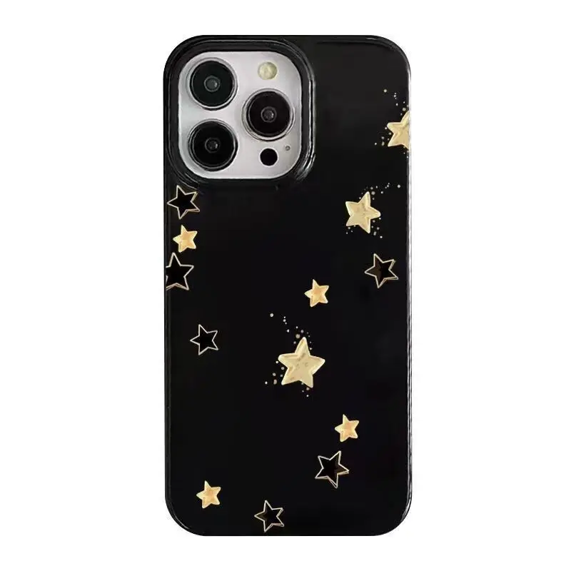 Модный чехол для телефона со звездами iphone 15 pro max 14 plus 13 11 12 защитный камеры xr xs x 7 8 p
