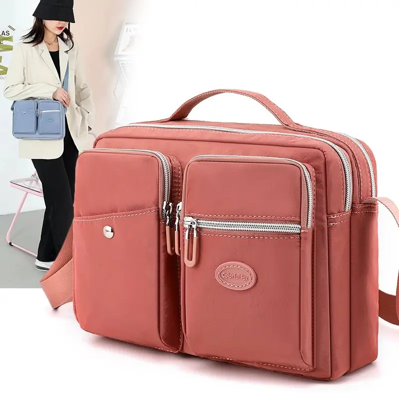 

3 Layers Women Handbag Phone Bag Shoulder Bag Nylon Waterproof Ladies Crossbody Bag High Quality Durable Female Messenger Bag