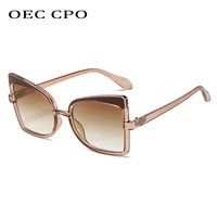 oec cpo vintage cat eye sunglasses women 2022 fashion retro shades sun glasses female brand designer gradient colorful eyeglass