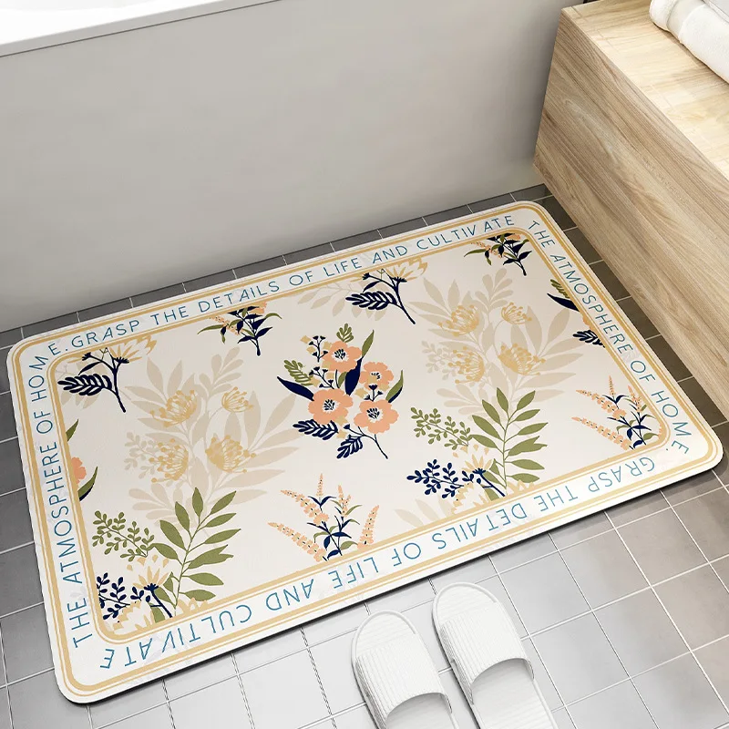 

Diatomaceous Earth Strong Water-Absorbent Bathroom Mat Toilet Doorway Non-slip Foot Mat Soft Home Carpet Door Mats
