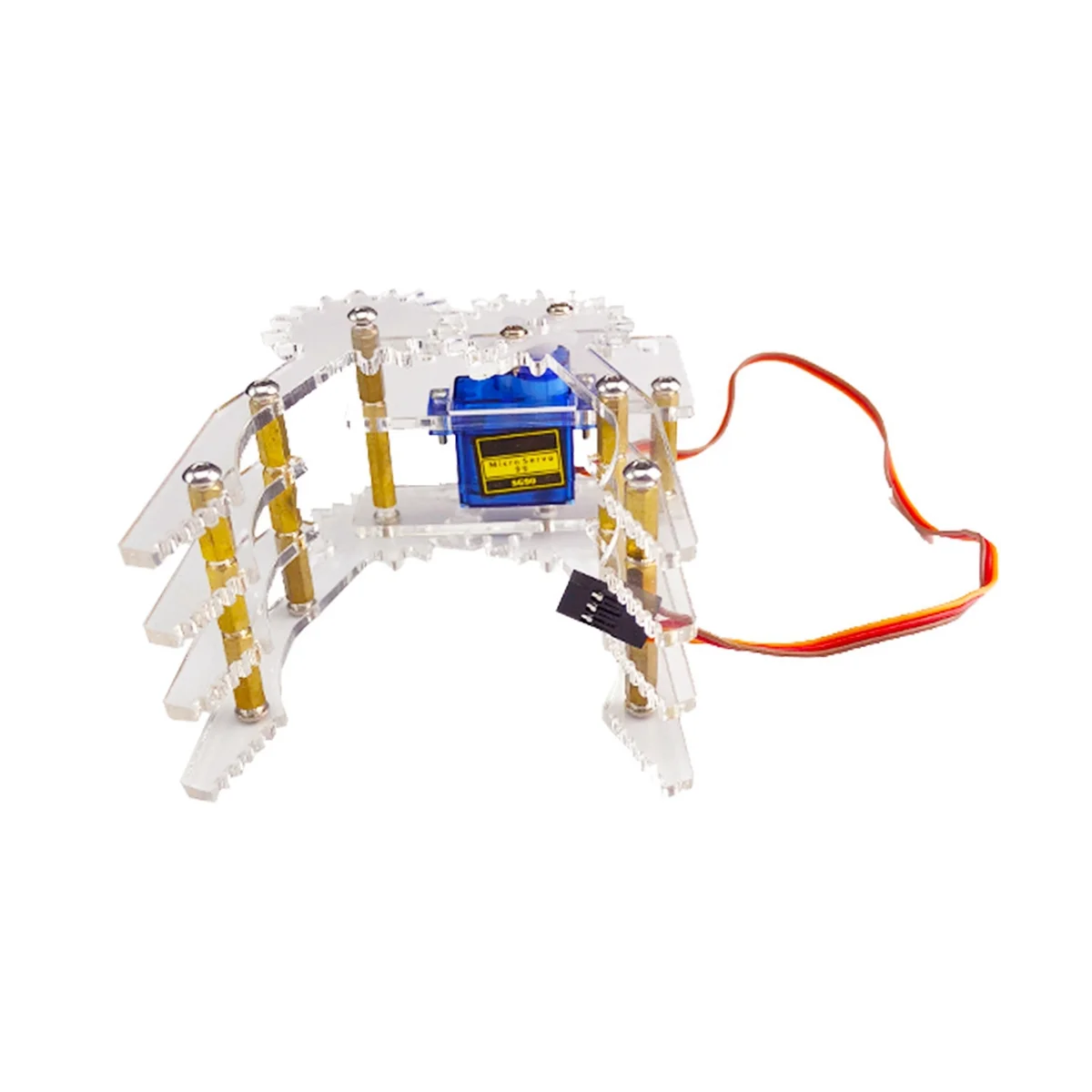 

Mechanical Claw Servo Rudder Parts Acrylic Robot Symmetrical Gripper Smart Robot Gripper