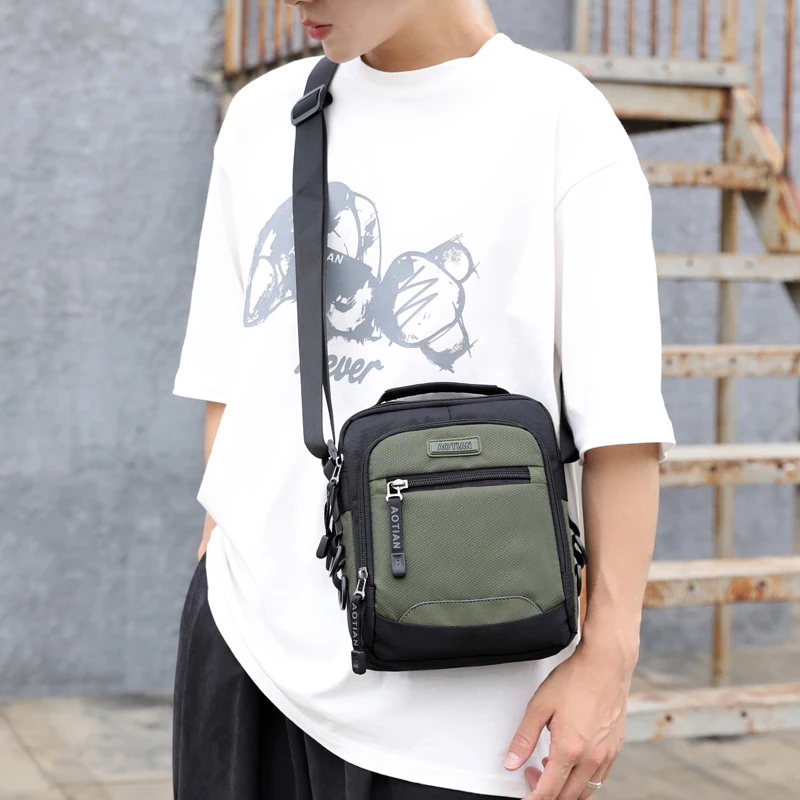 Drop Ship Men Shoulder Bag Boys Crossbody Bag High Quality Man Messenger Bag Nylon Cellphone Male Handbags Purse Bolsas