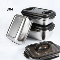 304 stainless steel food container disposable lunch box vacuum sealing pickle refrigerator storage box