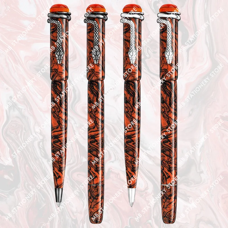 

MSS Inheritance Series Serpent Marble Finish Red&Black MB Fountain / Rollerball / Ballpoint Pen With Exquisite Snake Clip