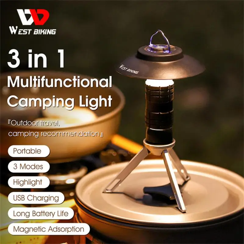 

LED Flashlight Camping Lighthouse Outdoor Tent Lantern Light Home Camp Atmosphere Light Portable Magnetic Emergency Flashlight