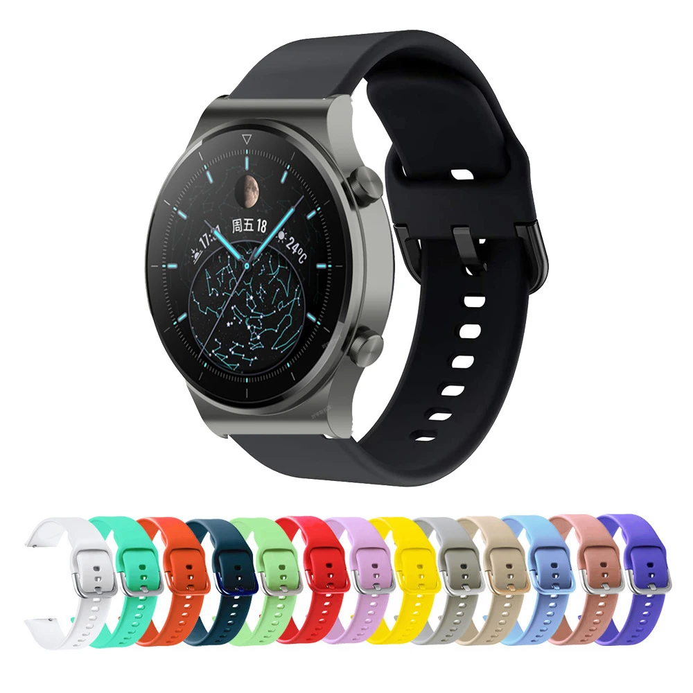 

Ремешок силиконовый для смарт-часов Huawei Watch GT3 GT 3 42 46 мм, браслет для наручных часов GT 2 GT2 Pro, 20 22 мм