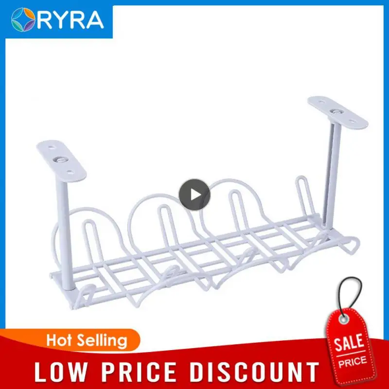 

Under Table Storage Rack Cable Rack Table Bottom Rack Outlet Holder Hanging Rack Line Finishing Home Office Wire Organizers Rack
