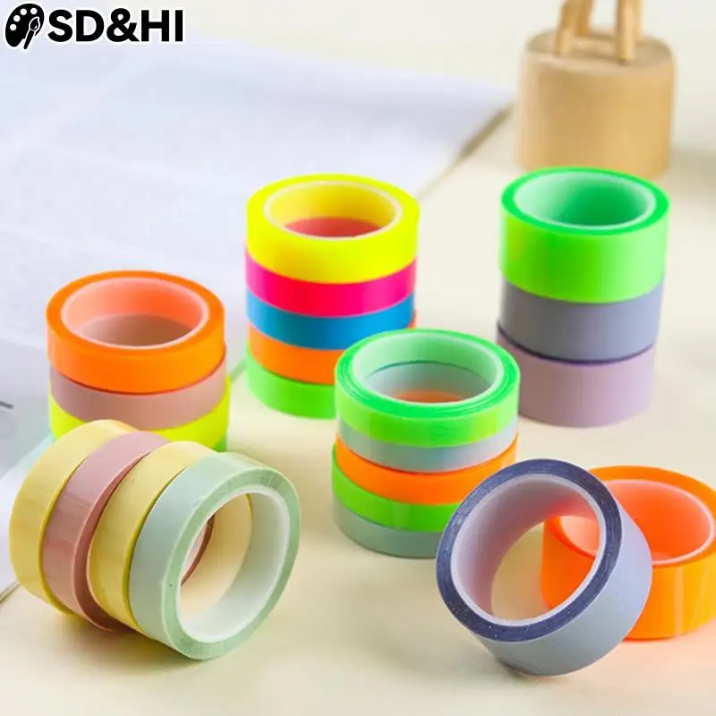 

Лента Клейкая прозрачная флуоресцентная, 5 рулонов, канцелярские принадлежности