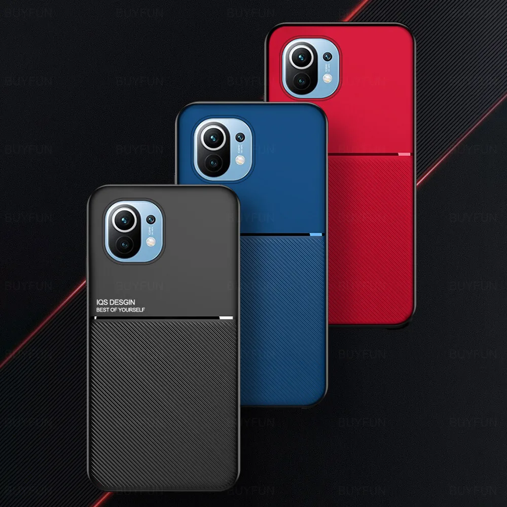 Магнитный чехол для телефона Xiaomi Mi Lite матовый мягкий силиконовый из