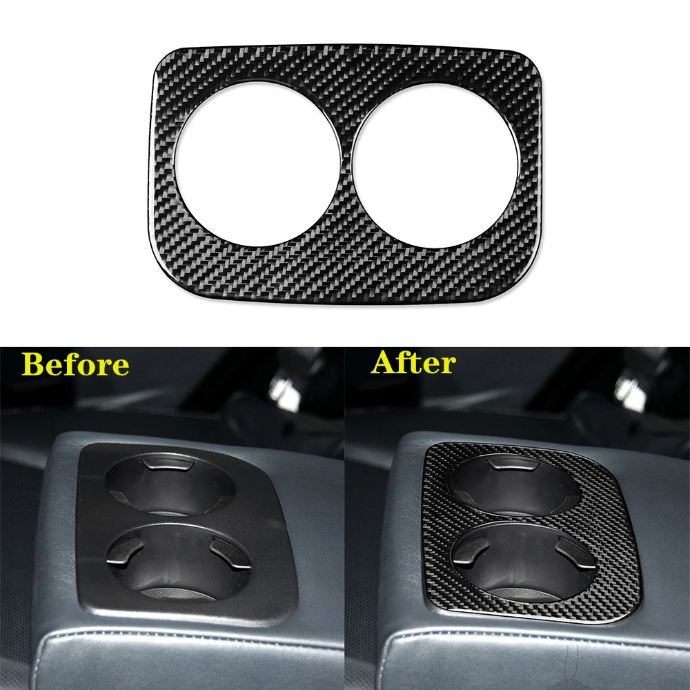 

for Subaru Legacy 2016 2017 2018 Outback 2015-2019 Rear Seat Water Cup Holder Decoration Cover Trim Car Accessories Carbon Fiber