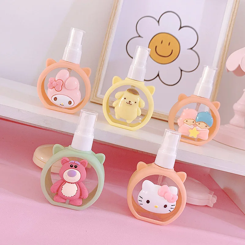 

My Melody Kuromi Hello Kitty Cinnamoroll Figure Action Small Spray Bottle Makeup Silica Hydrating Bottle Portable Spray Bottle