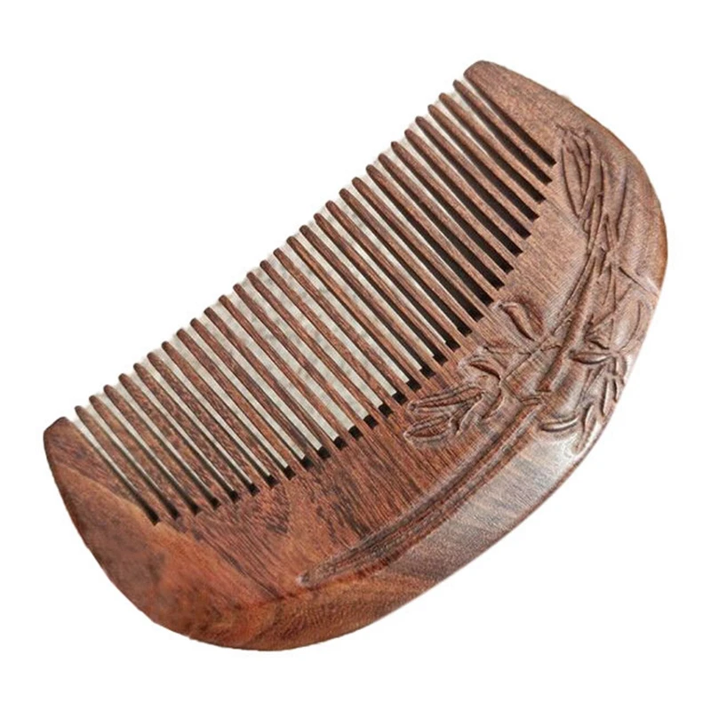 

Гребень из сандалового дерева против алькопеции, 1 шт., натуральная Массажная щетка для волос, уход за волосами, цветочный стиль