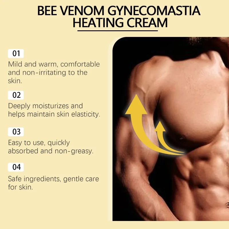 Крем-нагреватель для гинекомастии с пчелиным ядом подтягивающий укрепляющий