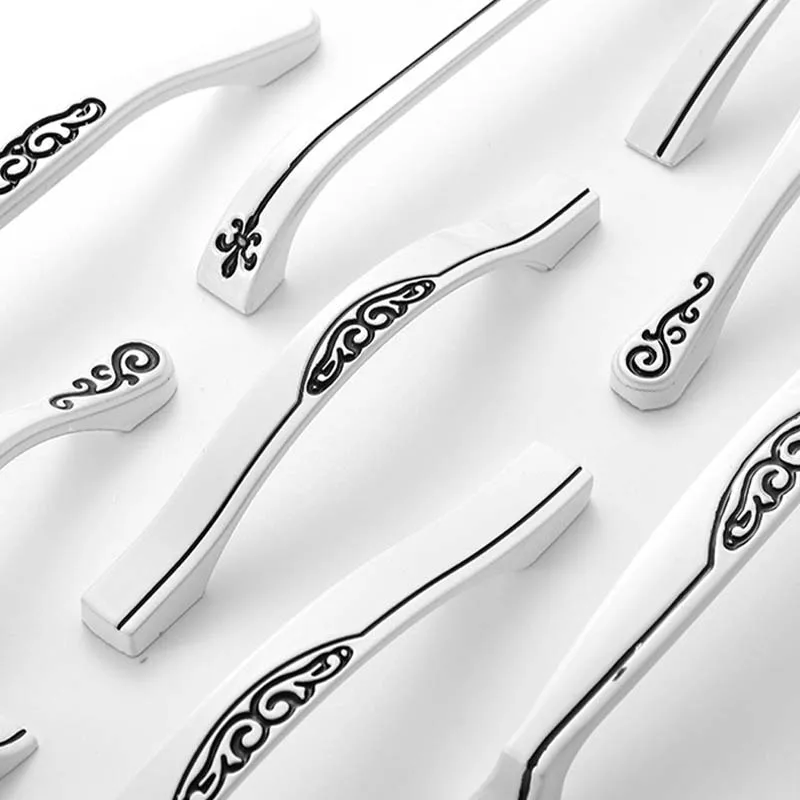 Современная простая кухонная алюминиевая ручка дверная шкаф для мебельных ручек