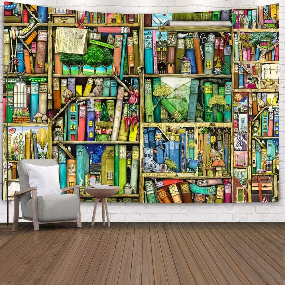 Винтажный деревянный гобелен simсант для библиотеки декор студенческой учебной
