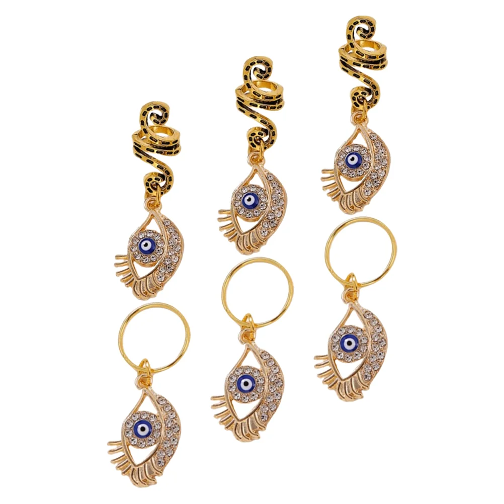 

6 Pcs Dreadlock Jewelries Hair Jewels Braid Decorations Accessories Spiral Jewelry Pendants Braiding Alloy