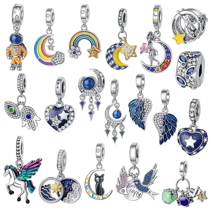 Новые поступления космонавт крыло ангела красочные радужные висячие бусины