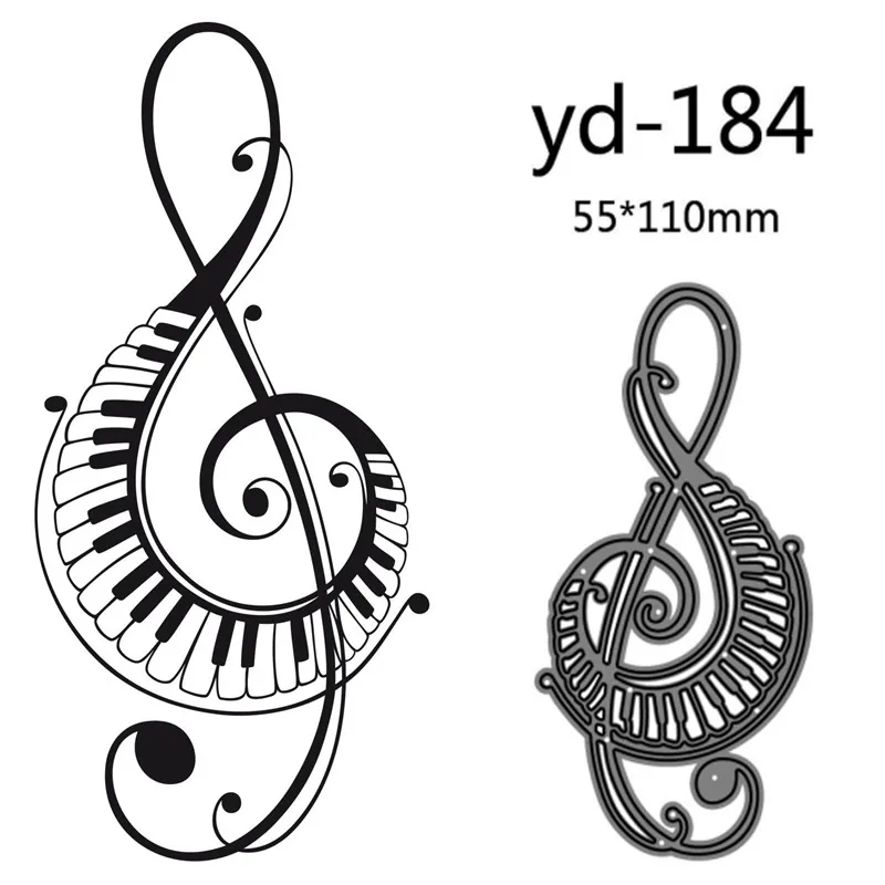 Металлические штампы для вырезания форма украшения нот скрапбукинга бумаги