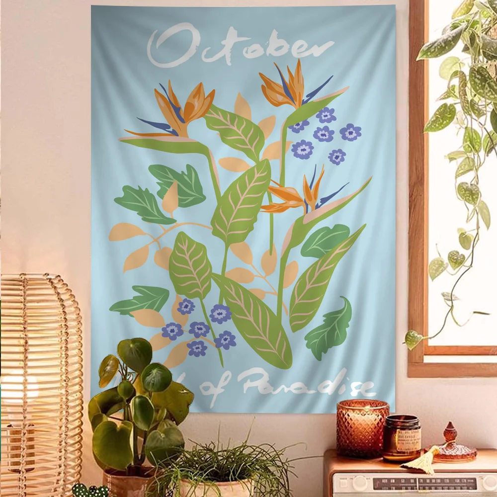 Красочный Гобелен Со Знаком Зодиака С Рождественскими Цветами И Далиями -