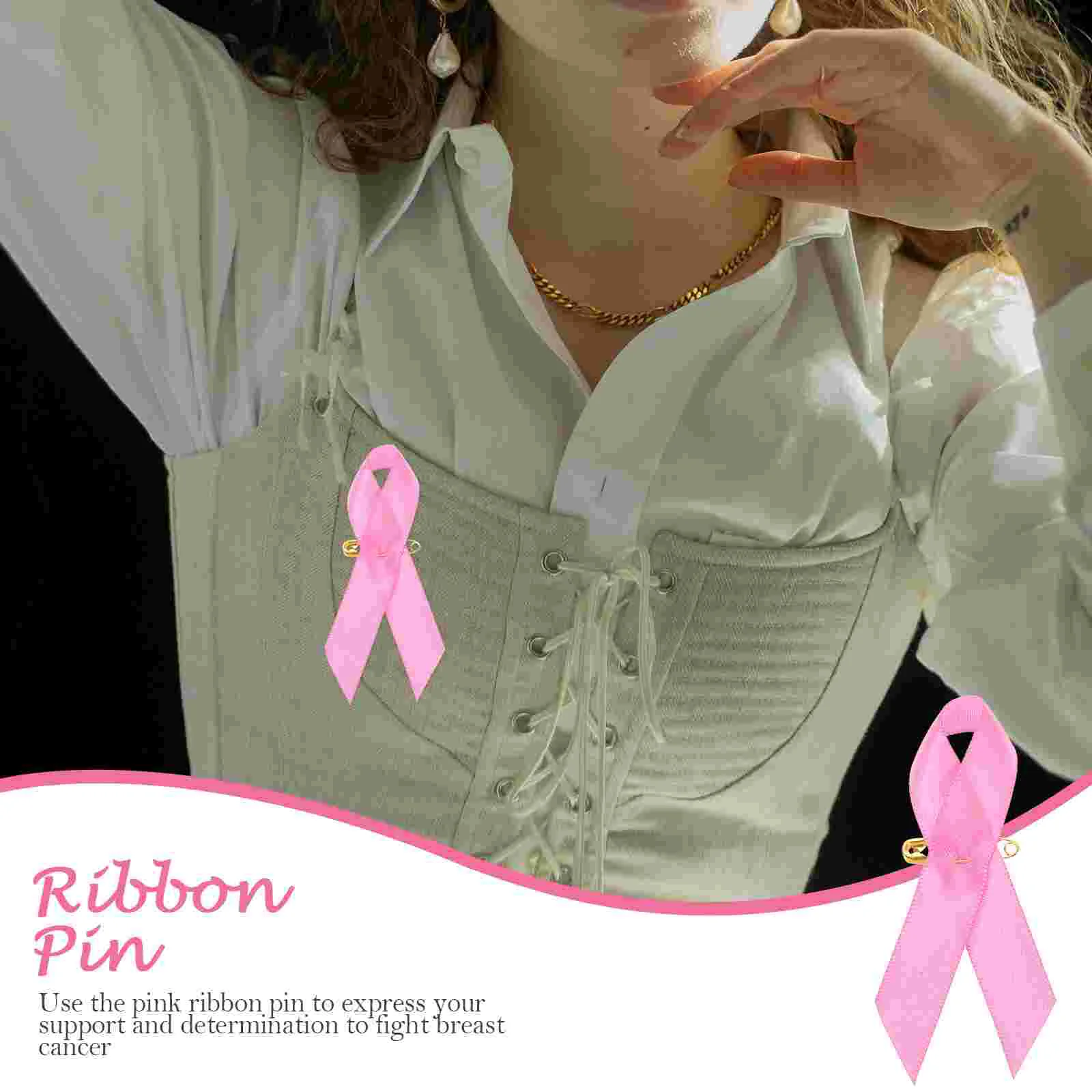 100 шт. розовая лента съемная декоративная портативная нежная для осведомленности